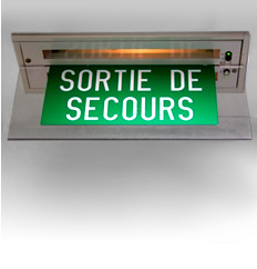 Panneau sortie de secours, BAES 75, 77, 89, 10, 45, 51