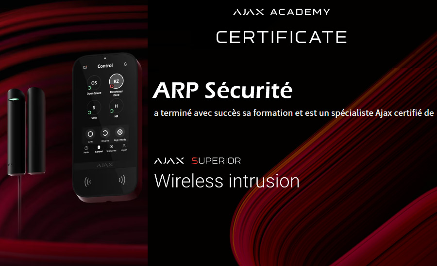 arp-securite-cerifiee-ajax-superior-wireless-intrusion arp-securite-cerifiee-ajax-superior-wireless-intrusion
